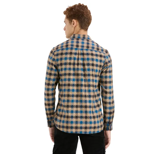 Teal_Casual_Full_Sleeves_Cotton_Shirt_For_Men