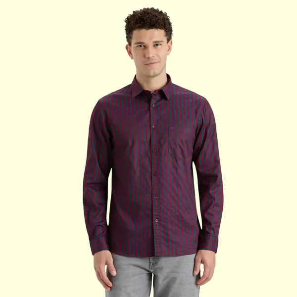 Burgundy_Casual_Full_Sleeves_Cotton_Shirt_For_Men