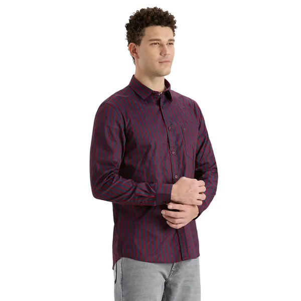 Burgundy_Casual_Full_Sleeves_Cotton_Shirt_For_Men