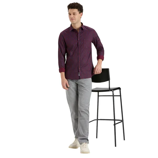 Burgundy_Casual_Full_Sleeves_Cotton_Shirt_For_Men