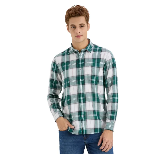 Green_Casual_Full_Sleeves_Cotton_Shirt_For_Men