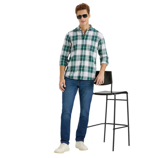 Green_Casual_Full_Sleeves_Cotton_Shirt_For_Men