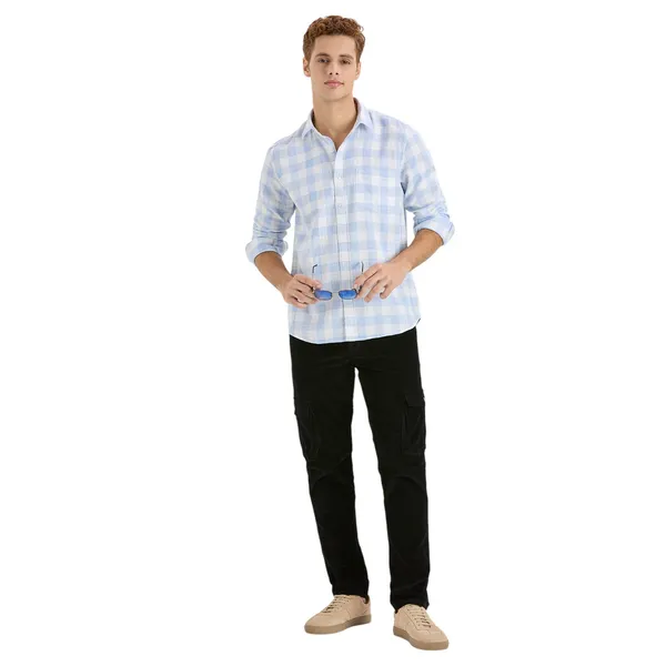 Ice_Blue_Casual_Full_Sleeves_Cotton_Shirt_For_Men