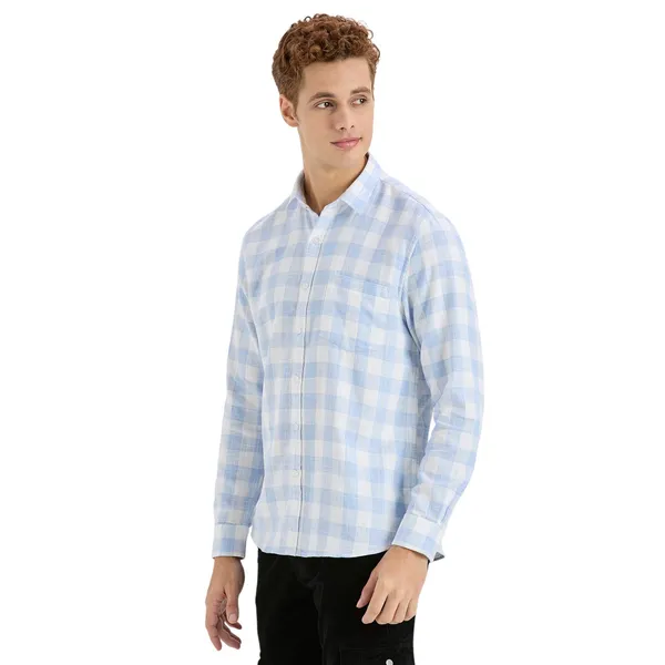 Ice_Blue_Casual_Full_Sleeves_Cotton_Shirt_For_Men