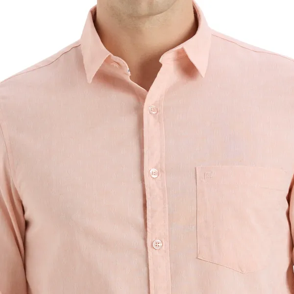 Peach_Casual_Full_Sleeves_Cotton_Shirt_For_Men