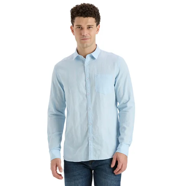 Sky_Blue_Casual_Full_Sleeves_Cotton_Shirt_For_Men
