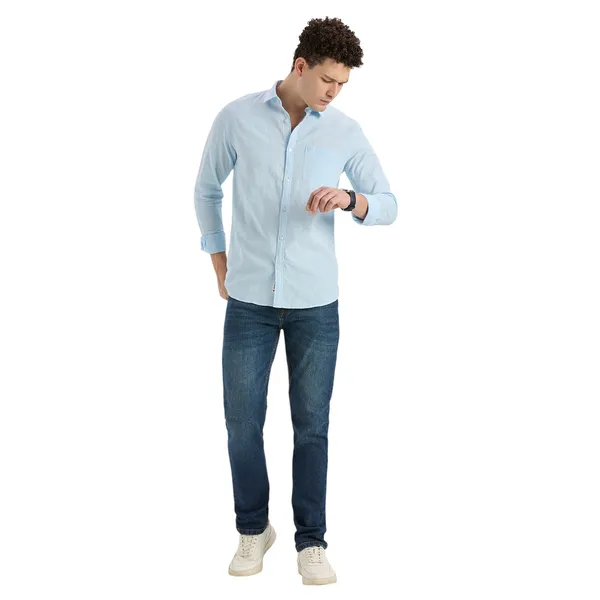 Sky_Blue_Casual_Full_Sleeves_Cotton_Shirt_For_Men