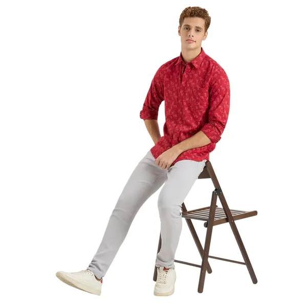 Red_Casual_Full_Sleeves_Cotton_Shirt_For_Men