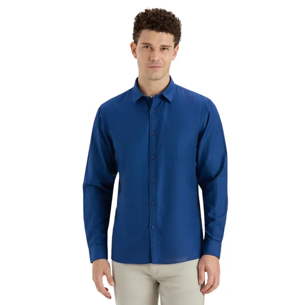 Radiant_Blue_Casual_Full_Sleeves_Cotton_Shirt_For_Men