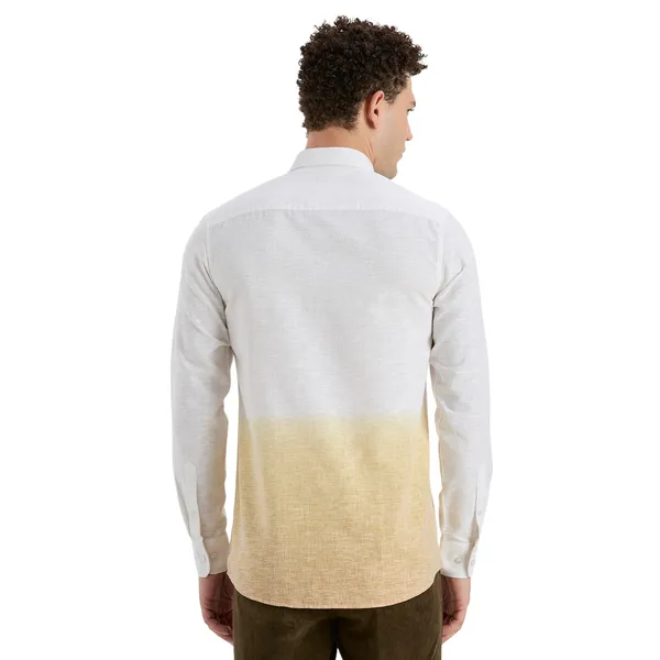 Khaki_Casual_Full_Sleeves_Cotton_Shirt_For_Men