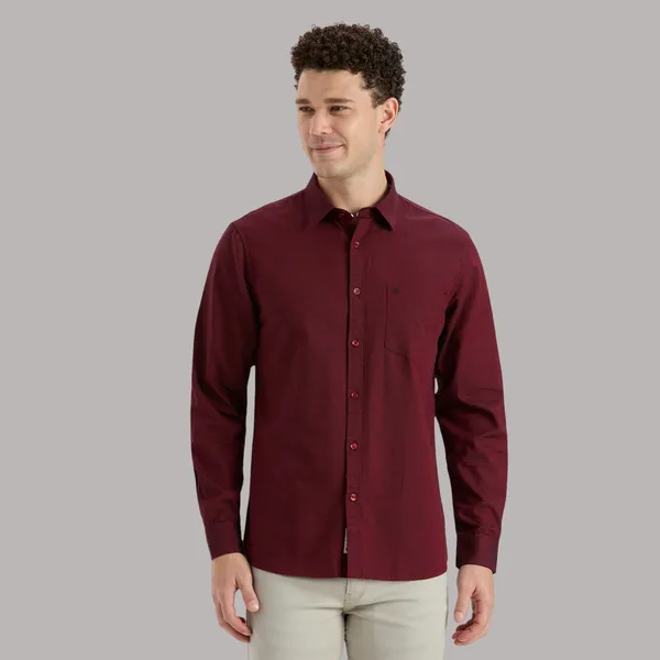 Maroon_Casual_Full_Sleeves_Cotton_Shirt_For_Men