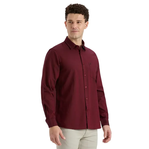 Maroon_Casual_Full_Sleeves_Cotton_Shirt_For_Men