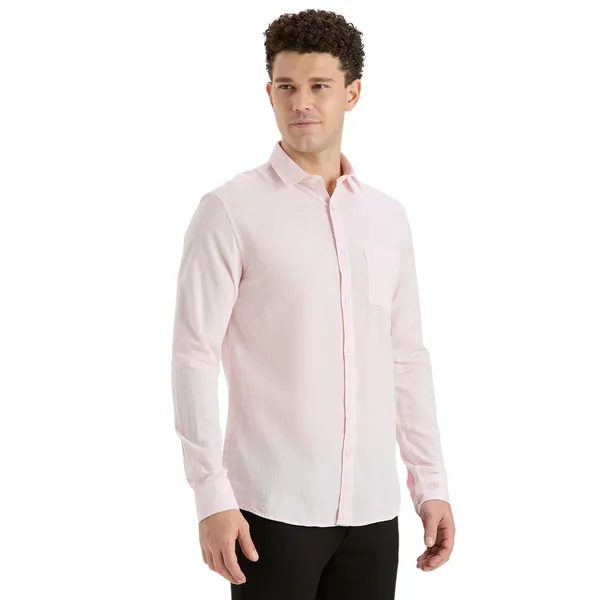 Light_Pink_Casual_Full_Sleeves_Cotton_Shirt_For_Men