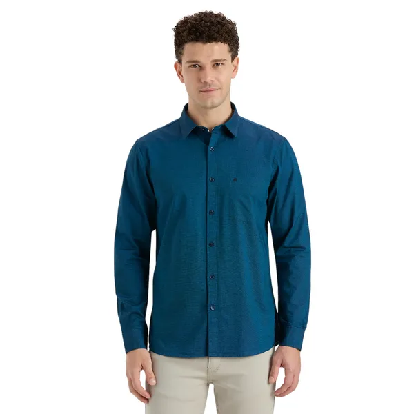 Teal_Casual_Full_Sleeves_Cotton_Shirt_For_Men