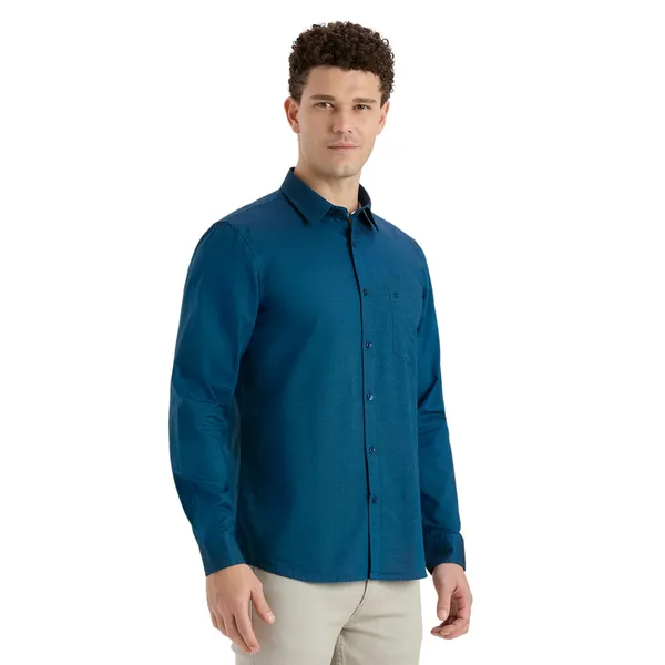 Teal_Casual_Full_Sleeves_Cotton_Shirt_For_Men