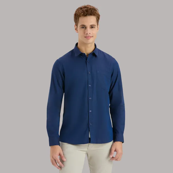 Prussian_Blue_Casual_Full_Sleeves_Cotton_Shirt_For_Men