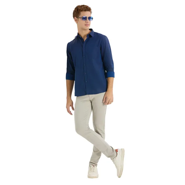 Prussian_Blue_Casual_Full_Sleeves_Cotton_Shirt_For_Men