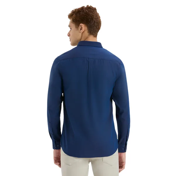 Prussian_Blue_Casual_Full_Sleeves_Cotton_Shirt_For_Men