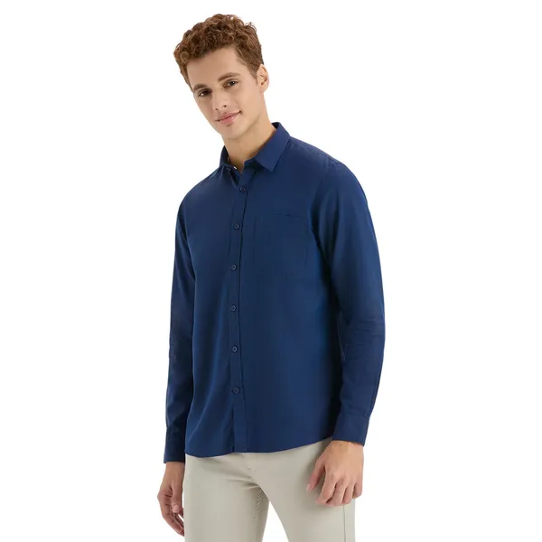 Prussian_Blue_Casual_Full_Sleeves_Cotton_Shirt_For_Men