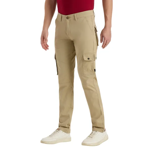 Khaki_Casual_Cotton_Cargo_Pants_For_Men