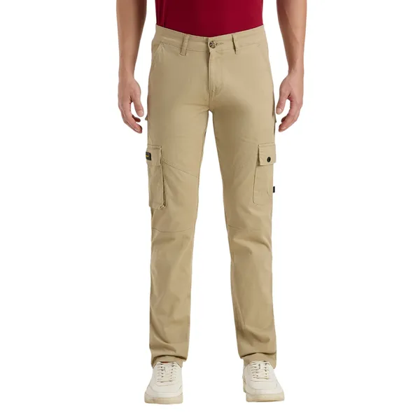 Khaki_Casual_Cotton_Cargo_Pants_For_Men
