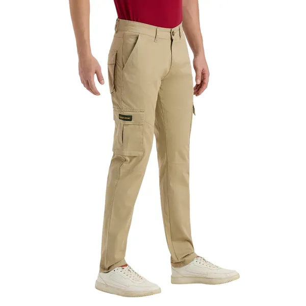 Khaki_Casual_Cotton_Cargo_Pants_For_Men