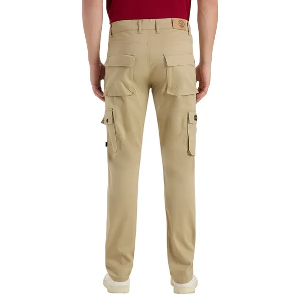Khaki_Casual_Cotton_Cargo_Pants_For_Men