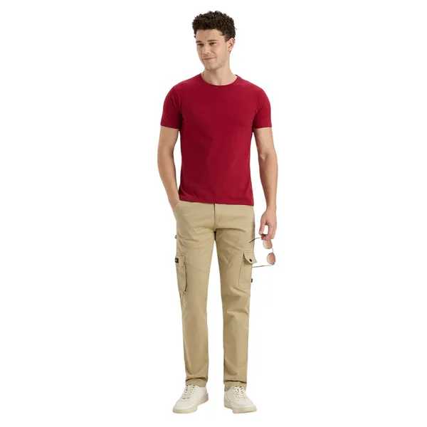 Khaki_Casual_Cotton_Cargo_Pants_For_Men
