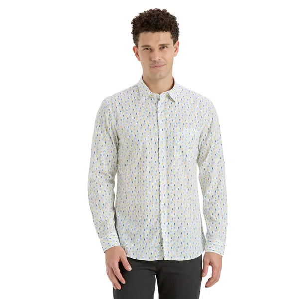 White_Casual_Full_Sleeves_Cotton_Shirt_For_Men