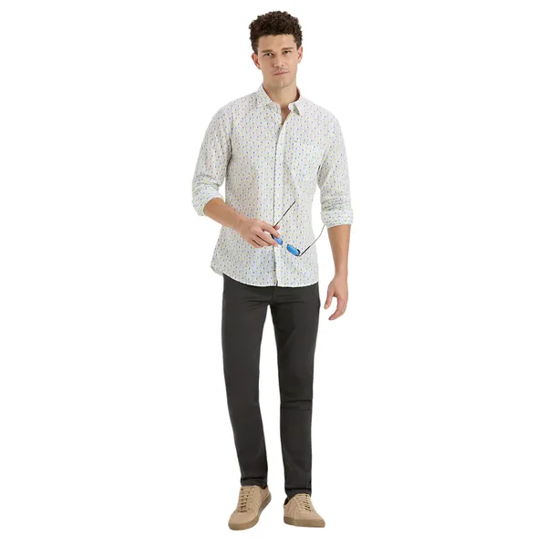 White_Casual_Full_Sleeves_Cotton_Shirt_For_Men