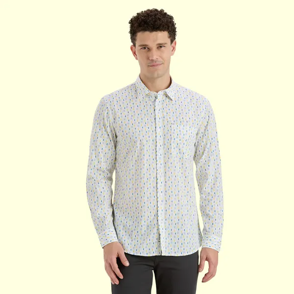 White_Casual_Full_Sleeves_Cotton_Shirt_For_Men