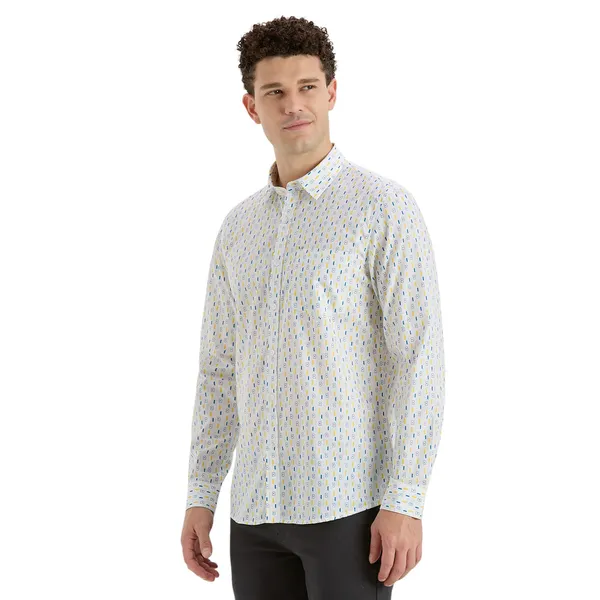White_Casual_Full_Sleeves_Cotton_Shirt_For_Men