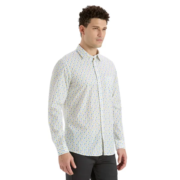 White_Casual_Full_Sleeves_Cotton_Shirt_For_Men