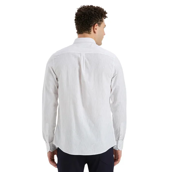 White_Casual_Full_Sleeves_Cotton_Shirt_For_Men