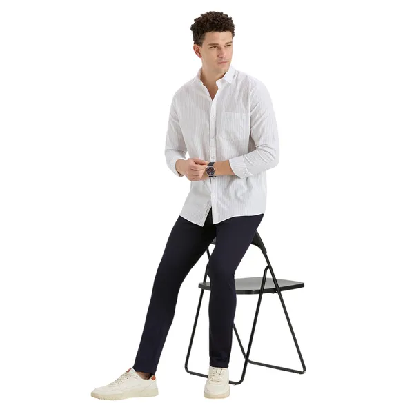 White_Casual_Full_Sleeves_Cotton_Shirt_For_Men