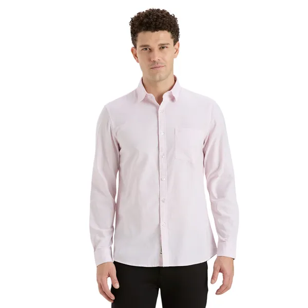 Light_Pink_Casual_Full_Sleeves_Cotton_Shirt_For_Men