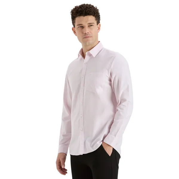 Light_Pink_Casual_Full_Sleeves_Cotton_Shirt_For_Men