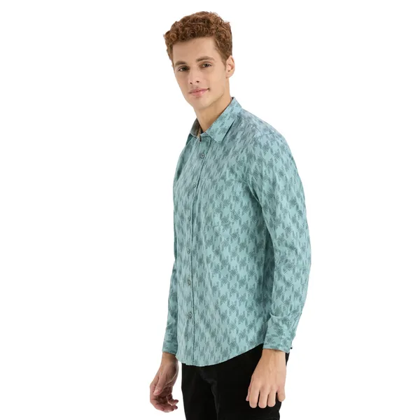 Green_Casual_Full_Sleeves_Cotton_Shirt_For_Men