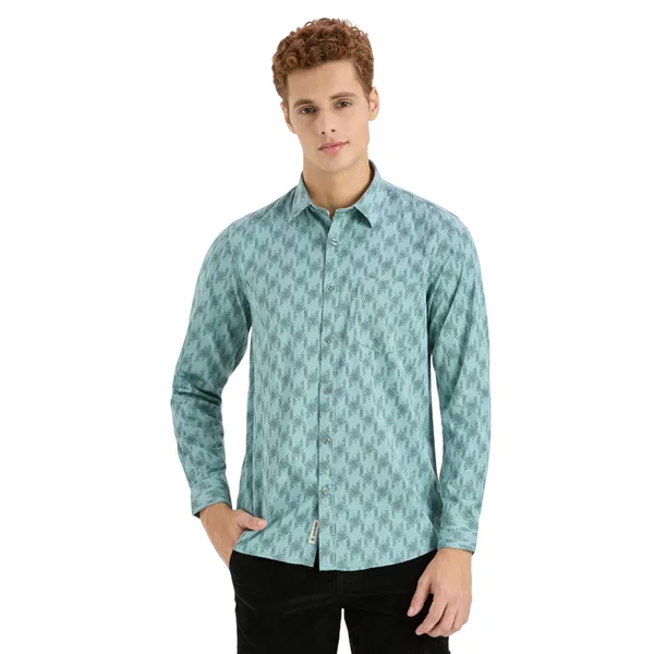 Green_Casual_Full_Sleeves_Cotton_Shirt_For_Men