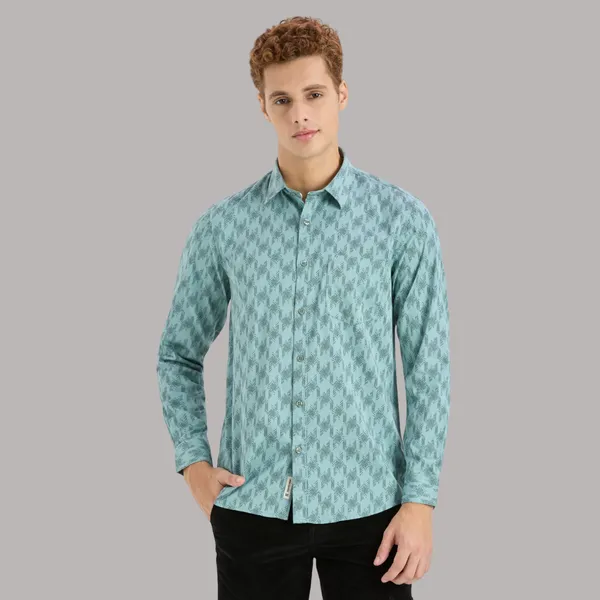 Green_Casual_Full_Sleeves_Cotton_Shirt_For_Men
