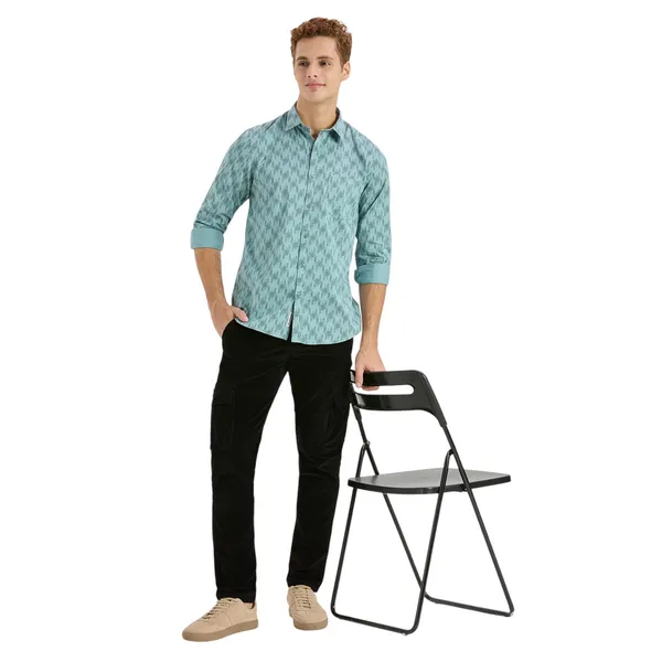 Green_Casual_Full_Sleeves_Cotton_Shirt_For_Men