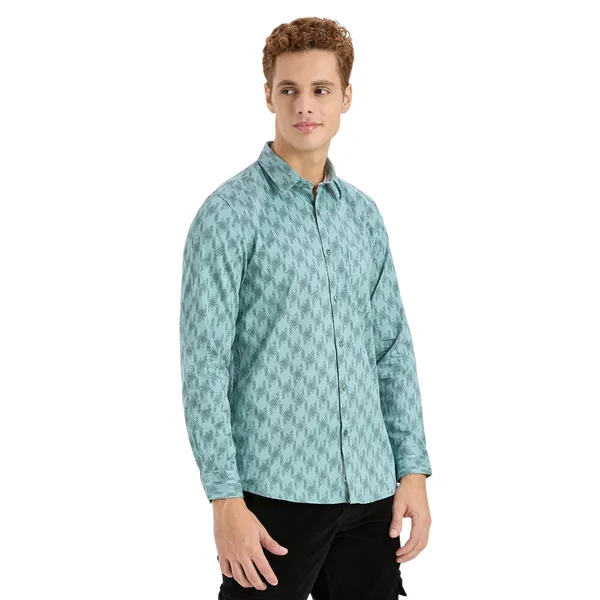 Green_Casual_Full_Sleeves_Cotton_Shirt_For_Men