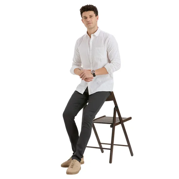 White_Casual_Full_Sleeves_Cotton_Shirt_For_Men