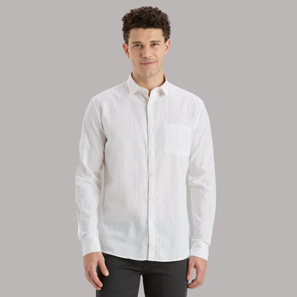 White_Casual_Full_Sleeves_Cotton_Shirt_For_Men