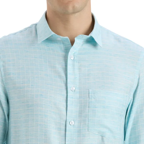 Electric_Blue_Casual_Full_Sleeves_Cotton_Shirt_For_Men