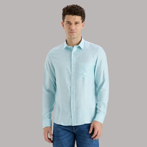Electric_Blue_Casual_Full_Sleeves_Cotton_Shirt_For_Men