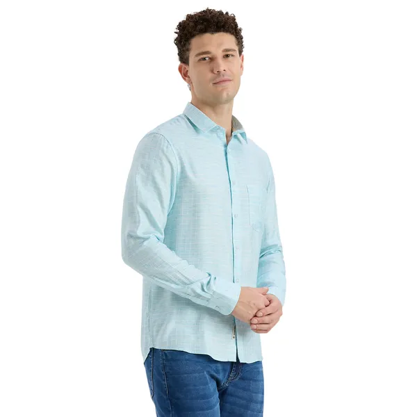 Electric_Blue_Casual_Full_Sleeves_Cotton_Shirt_For_Men