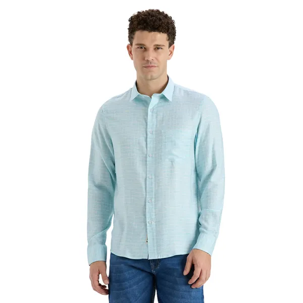 Electric_Blue_Casual_Full_Sleeves_Cotton_Shirt_For_Men