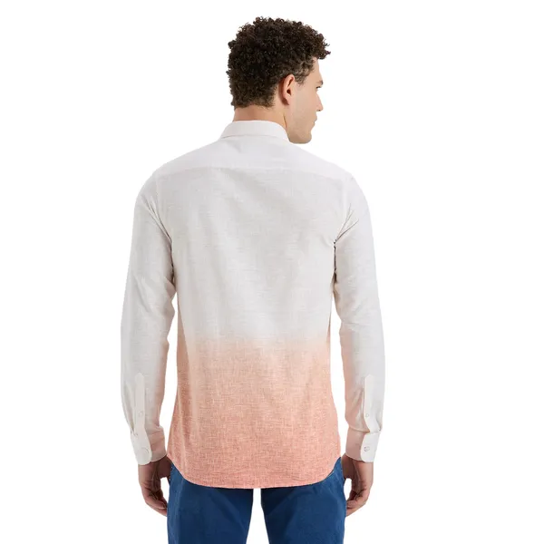Peach_Casual_Full_Sleeves_Cotton_Shirt_For_Men