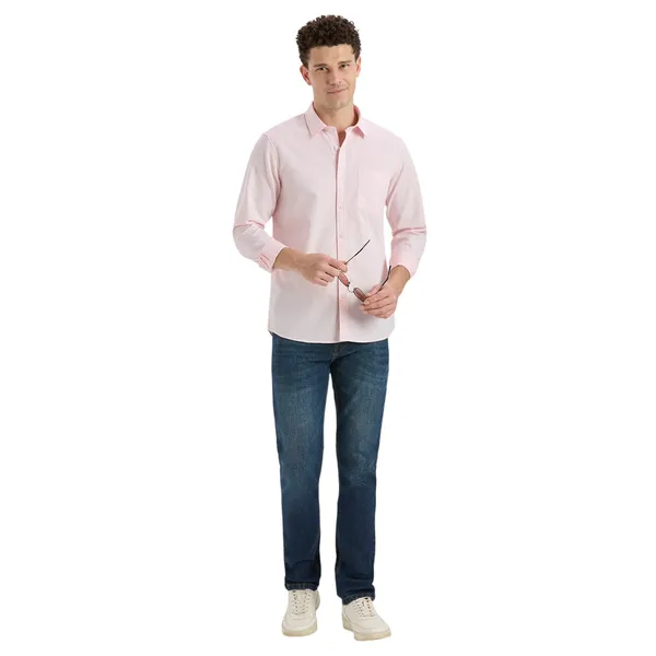 Light_Pink_Casual_Full_Sleeves_Cotton_Shirt_For_Men
